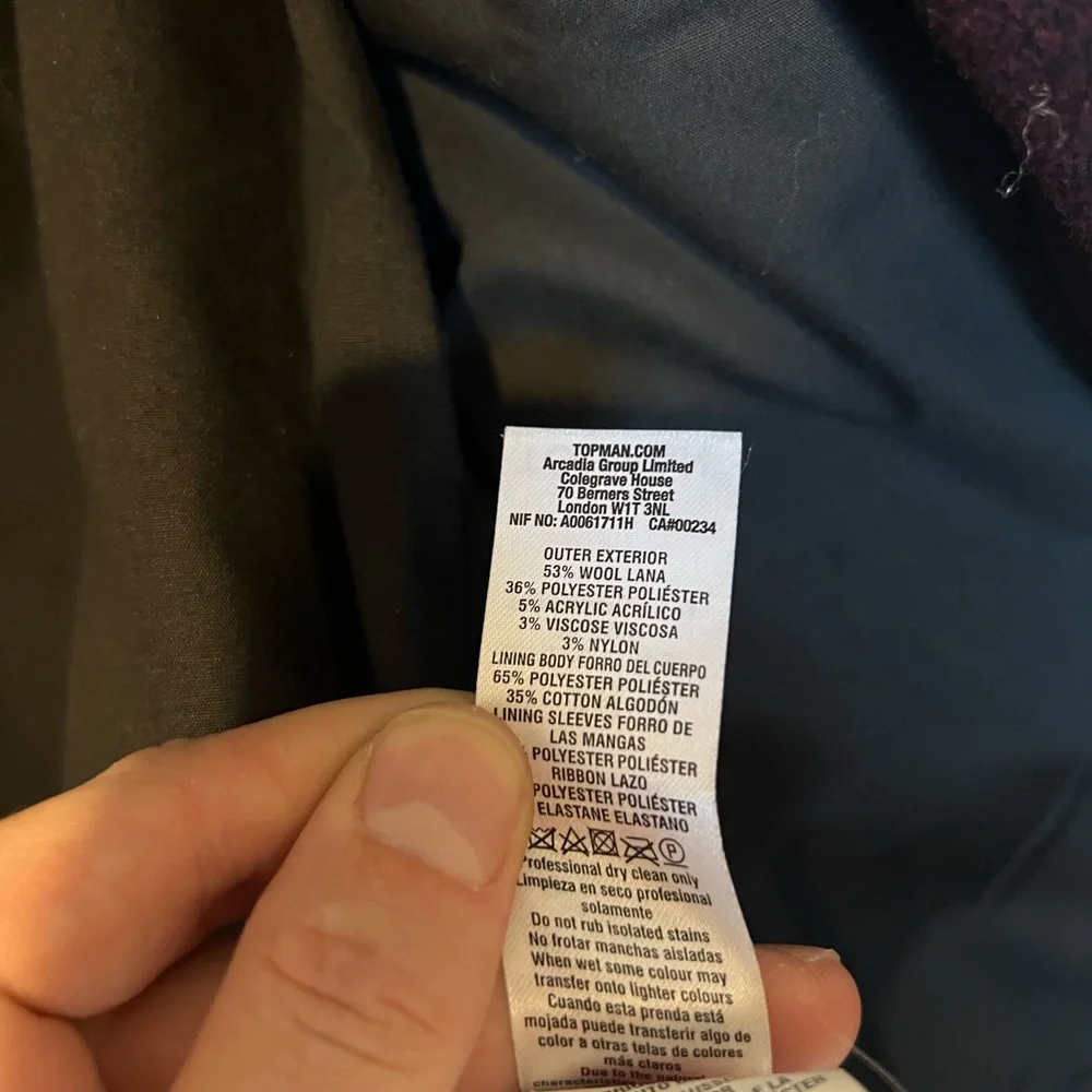 Topman Wool Bomber Jacket - Picture 4 of 4